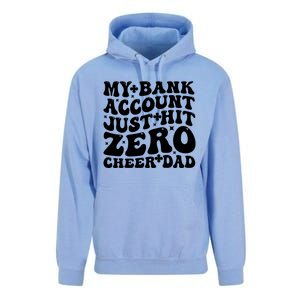 My Bank Account Just Hit Zero Cheer Dad Funny FatherS Day Gift Unisex Surf Hoodie