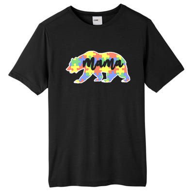 Mama Bear Autism Gift For Autism Awareness Mom Gift Tall Fusion ChromaSoft Performance T-Shirt