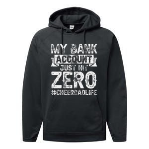 My Bank Account Just Hit Zero Cheer Dad Proud Cheer Father Performance Fleece Hoodie