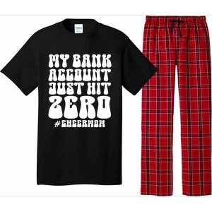 My Bank Account Just Hit Zero Cheer Mom Cheerleader Groovy Gift Pajama Set