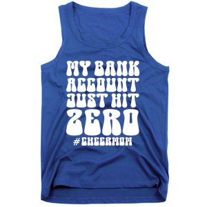 My Bank Account Just Hit Zero Cheer Mom Cheerleader Groovy Gift Tank Top