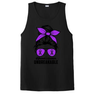 Messy Bun Alzheimer’s Warrior Unbreakable Awareness Month Gift PosiCharge Competitor Tank