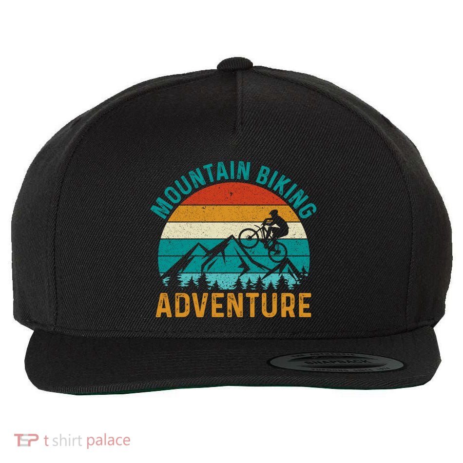 Mountain Biking Adventure Wool Snapback Cap