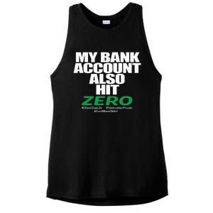 My Bank Account Also Hit Zero Ladies PosiCharge Tri-Blend Wicking Tank