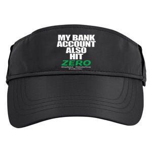 My Bank Account Also Hit Zero Adult Drive Performance Visor