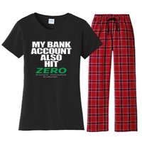 My Bank Account Also Hit Zero Women's Flannel Pajama Set