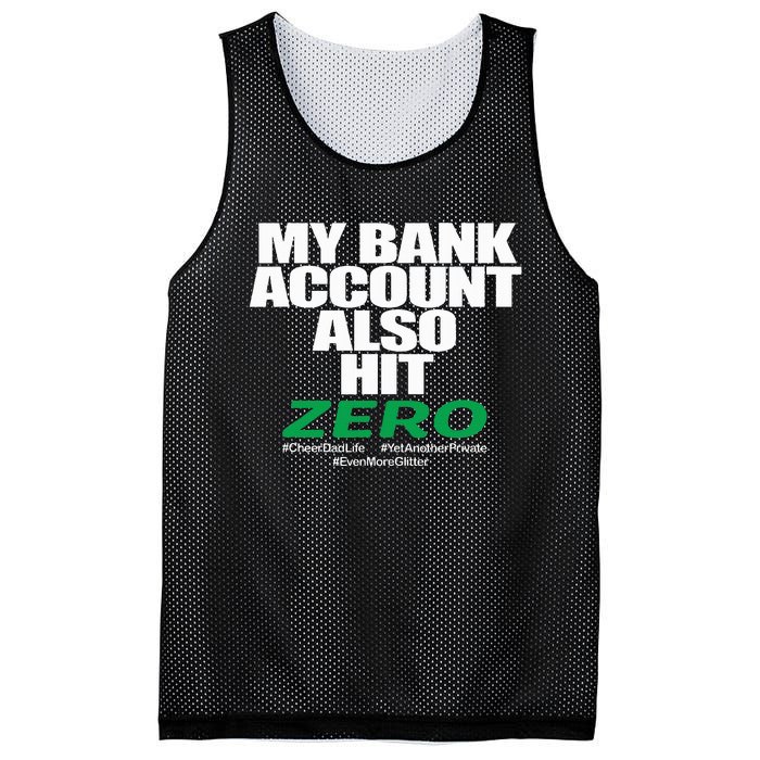 My Bank Account Also Hit Zero Mesh Reversible Basketball Jersey Tank