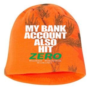 My Bank Account Also Hit Zero Kati - Camo Knit Beanie