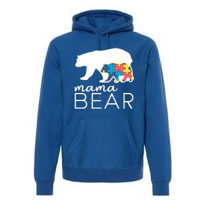 Mama Bear Autism Mom Great Gift Premium Hoodie