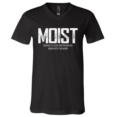 Moist Because At Least One Person You Know Hates This Word V-Neck T-Shirt