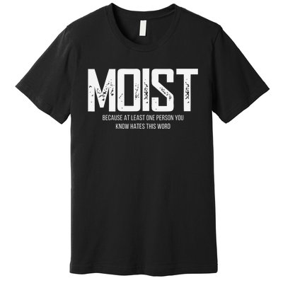 Moist Because At Least One Person You Know Hates This Word Premium T-Shirt