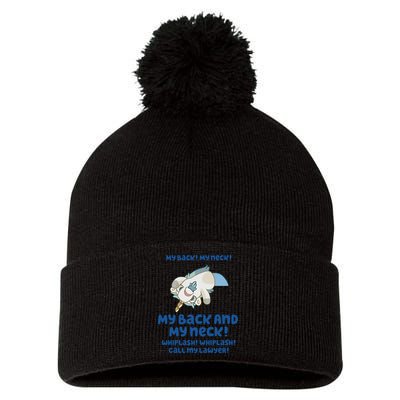 My Back And My Neck Whiplash Call My Lawyer Unicorse Needs A Lawyer Pom Pom 12in Knit Beanie