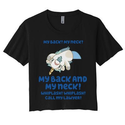 My Back And My Neck Whiplash Call My Lawyer Unicorse Needs A Lawyer Crop Top