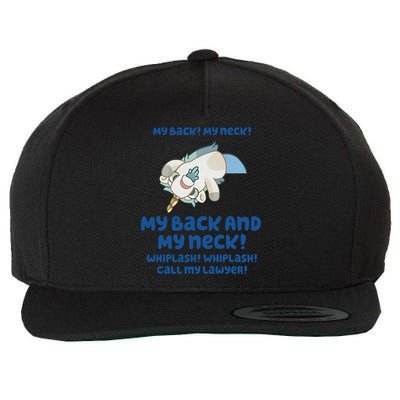 My Back And My Neck Whiplash Call My Lawyer Unicorse Needs A Lawyer Wool Snapback Cap