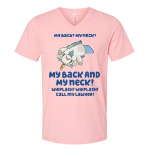 My Back And My Neck Whiplash Call My Lawyer Unicorse Needs A Lawyer V-Neck T-Shirt