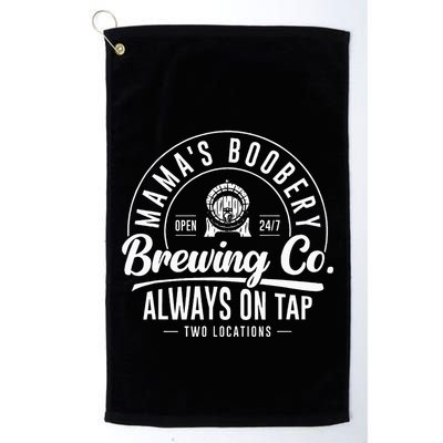 MamaS Boobery Brewing Co New Mom Breastfeeding Funny Golf Towel