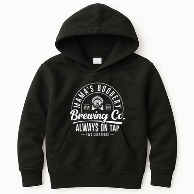 MamaS Boobery Brewing Co New Mom Breastfeeding Funny Kids Hoodie