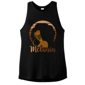 Melanin Beautiful Black Natural Hair Black History Gift Ladies PosiCharge Tri-Blend Wicking Tank