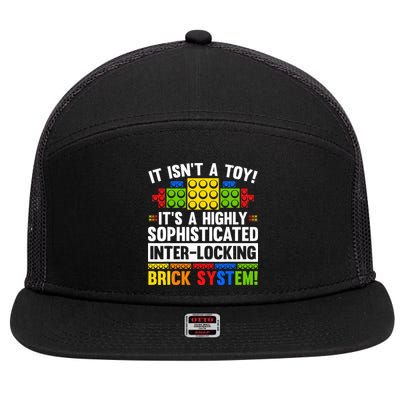 Master Builder Bricks Blocks Play Toy 7 Panel Mesh Trucker Snapback Hat