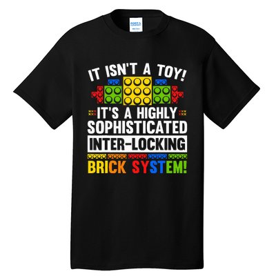 Master Builder Bricks Blocks Play Toy Tall T-Shirt