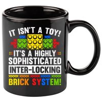 Master Builder Bricks Blocks Play Toy 11oz C Handle Ceramic Mug