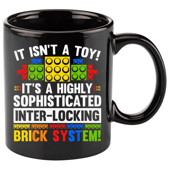 Master Builder Bricks Blocks Play Toy 11oz C Handle Ceramic Mug