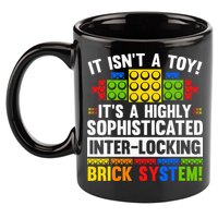 Master Builder Bricks Blocks Play Toy 11oz C Handle Ceramic Mug