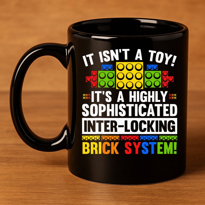Master Builder Bricks Blocks Play Toy 11oz C Handle Ceramic Mug