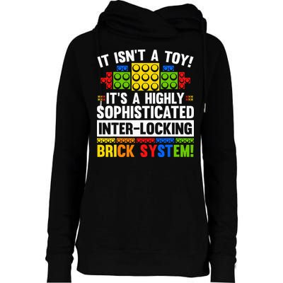 Master Builder Bricks Blocks Play Toy Womens Funnel Neck Pullover Hood