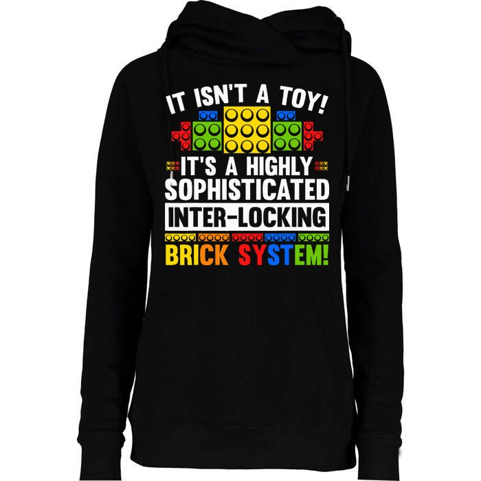 Master Builder Bricks Blocks Play Toy Womens Funnel Neck Pullover Hood