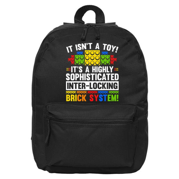 Master Builder Bricks Blocks Play Toy 16 in Basic Backpack