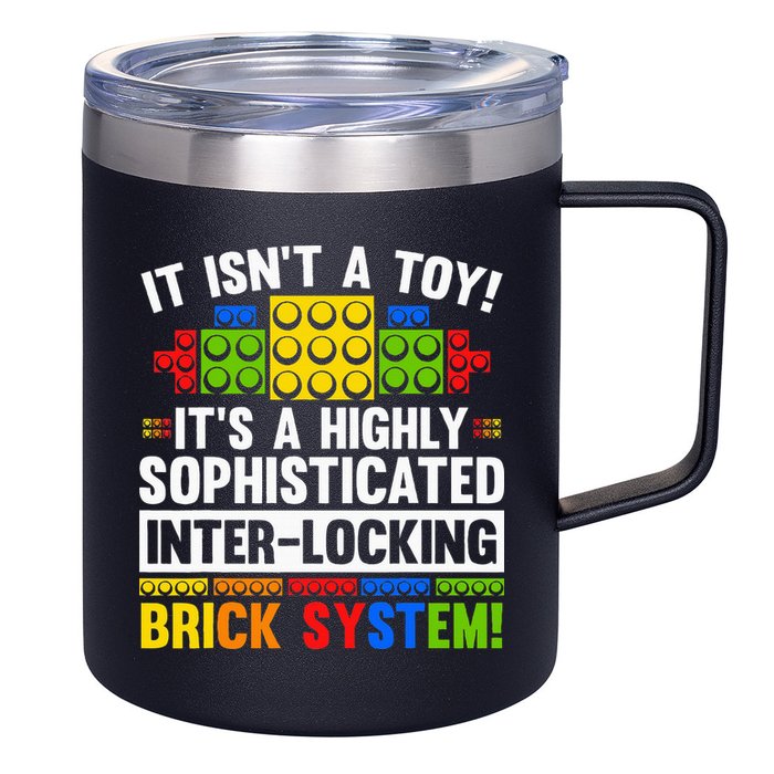 Master Builder Bricks Blocks Play Toy 12oz Stainless Steel Coffee Mug