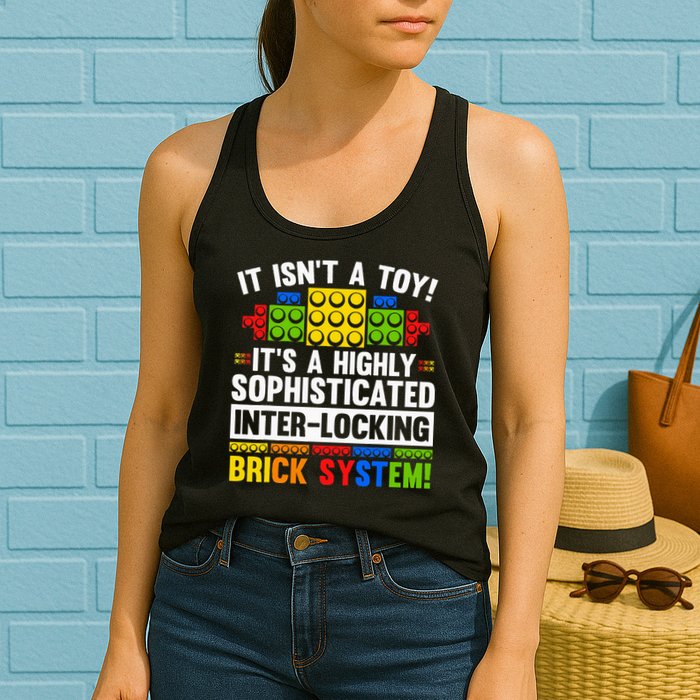 Master Builder Bricks Blocks Play Toy Womens Tank Top