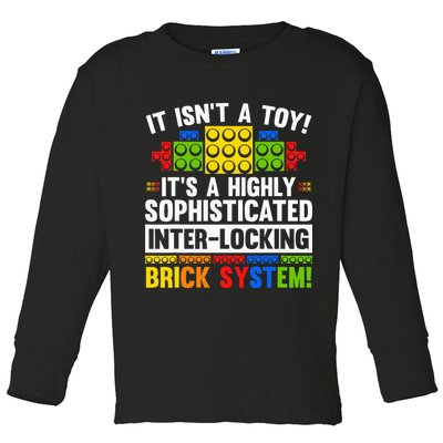 Master Builder Bricks Blocks Play Toy Toddler Long Sleeve Shirt