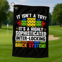 Master Builder Bricks Blocks Play Toy Golf Towel