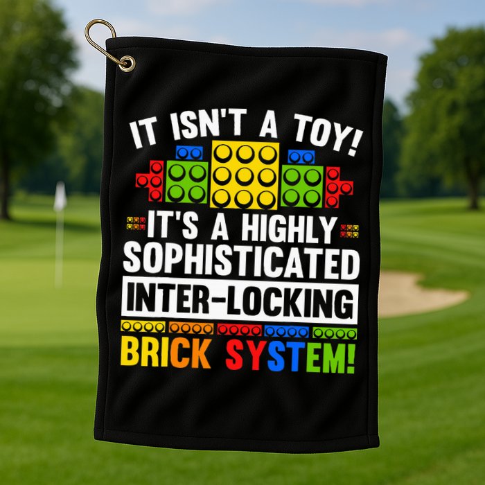 Master Builder Bricks Blocks Play Toy Golf Towel