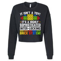 Master Builder Bricks Blocks Play Toy Cropped Pullover Crew