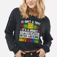Master Builder Bricks Blocks Play Toy Cropped Pullover Crew