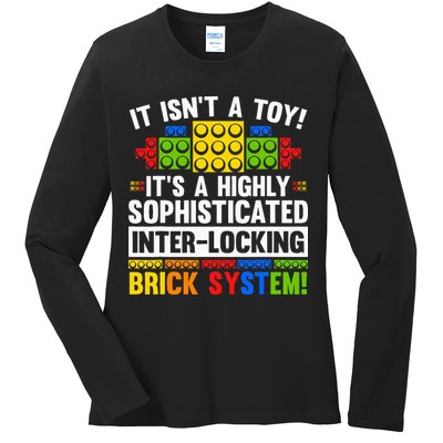 Master Builder Bricks Blocks Play Toy Ladies Long Sleeve Shirt