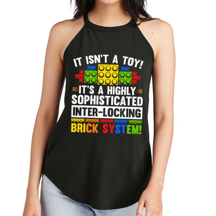 Master Builder Bricks Blocks Play Toy Women's Perfect Tri Rocker Tank