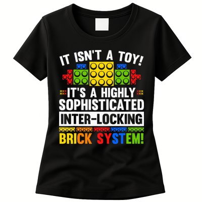 Master Builder Bricks Blocks Play Toy Womens T-Shirt