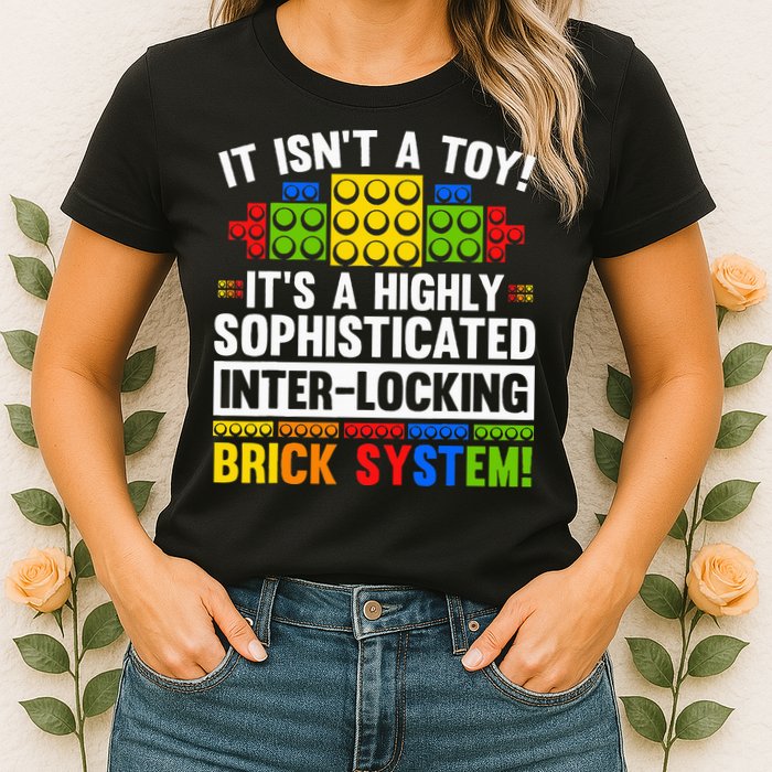 Master Builder Bricks Blocks Play Toy Womens T-Shirt