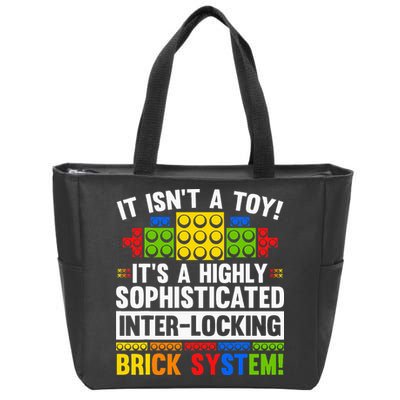 Master Builder Bricks Blocks Play Toy Zip Tote Bag