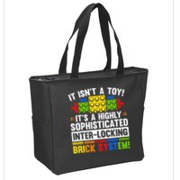 Master Builder Bricks Blocks Play Toy Zip Tote Bag