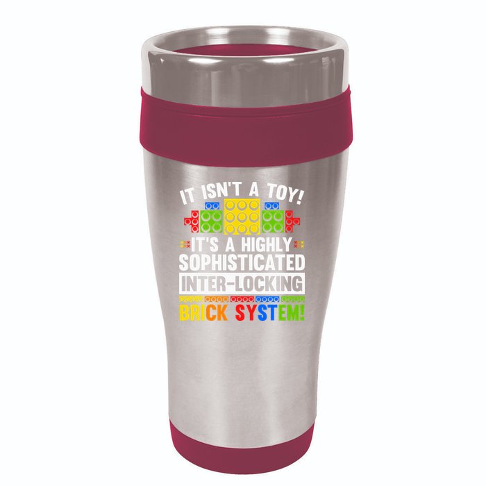 Master Builder Bricks Blocks Play Toy 16oz Travel Tumbler