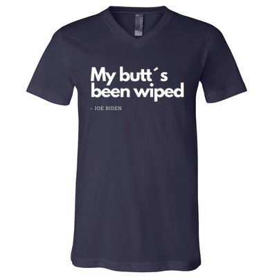 My Butt´s Been Wiped Funny Joe Biden V-Neck T-Shirt