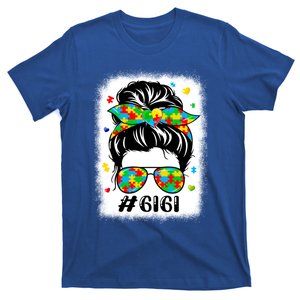 Messy Bun Bandana Gigi Supportive Autism Awareness Gift T-Shirt