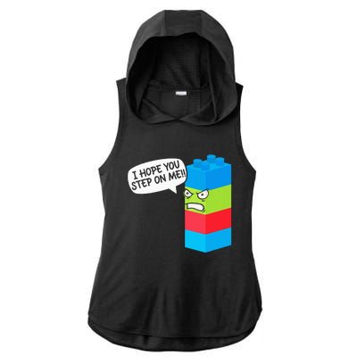 Master Builder Bricks Blocks Play Toy Ladies PosiCharge Tri-Blend Wicking Draft Hoodie Tank