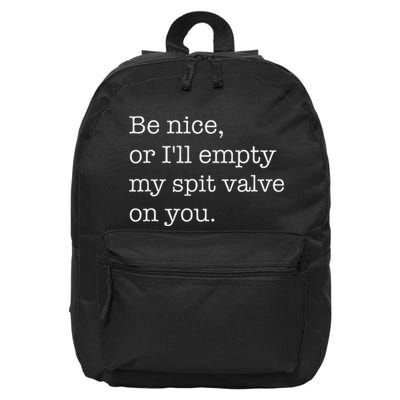 Marching Band Brass Spit Valve Trumpet Funny 16 in Basic Backpack