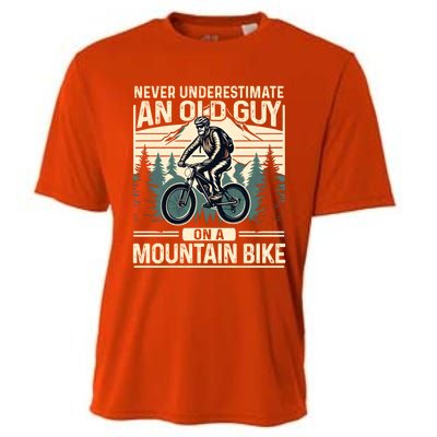 Mountain Bike Bicycle Lovers FatherS Day Gift For Dad Gift Cooling Performance Crew T-Shirt